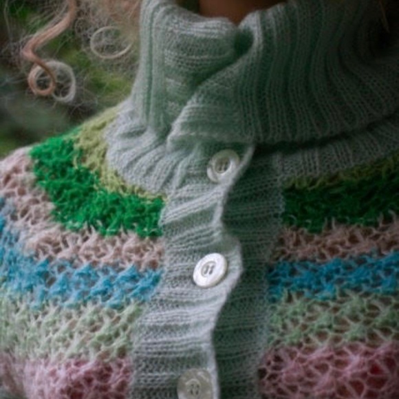 Free People Pastel Stripe Cardigan Sweater - Picture 6 of 8